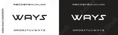 WAYS minimal creative Tech Letter Concept and Luxury vector typeface Logo Design.