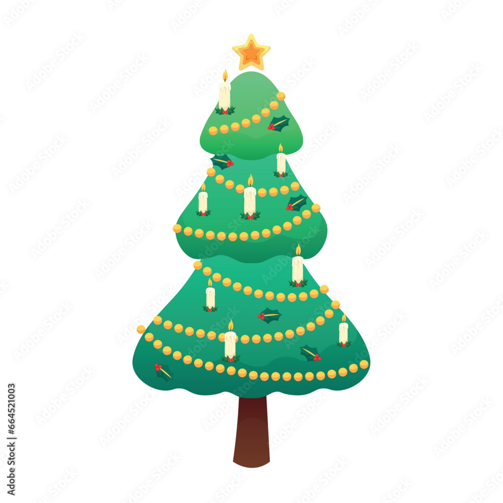 Beautiful Christmas tree on white background Beautiful Christmas tree on white background