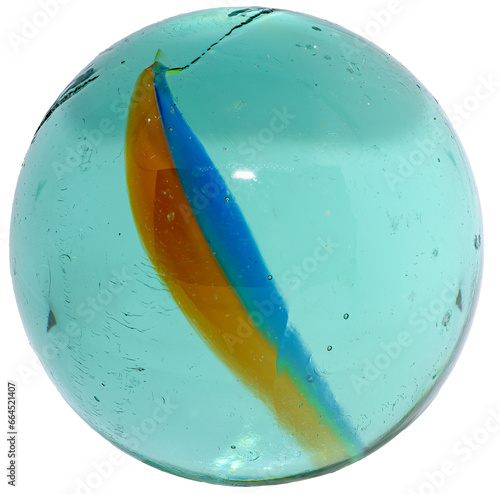 glass marble on a transparent background