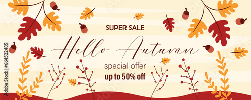 Advertising banner for autumn sale 