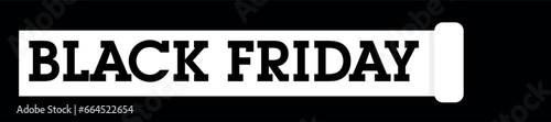 Banner with text BLACK FRIDAY  