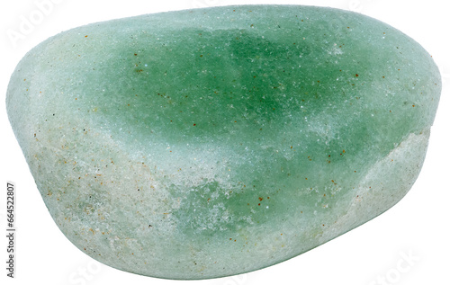 Green Aventurine stone on transparent background