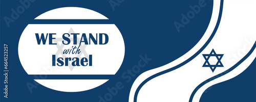 Banner with text WE STAND W...