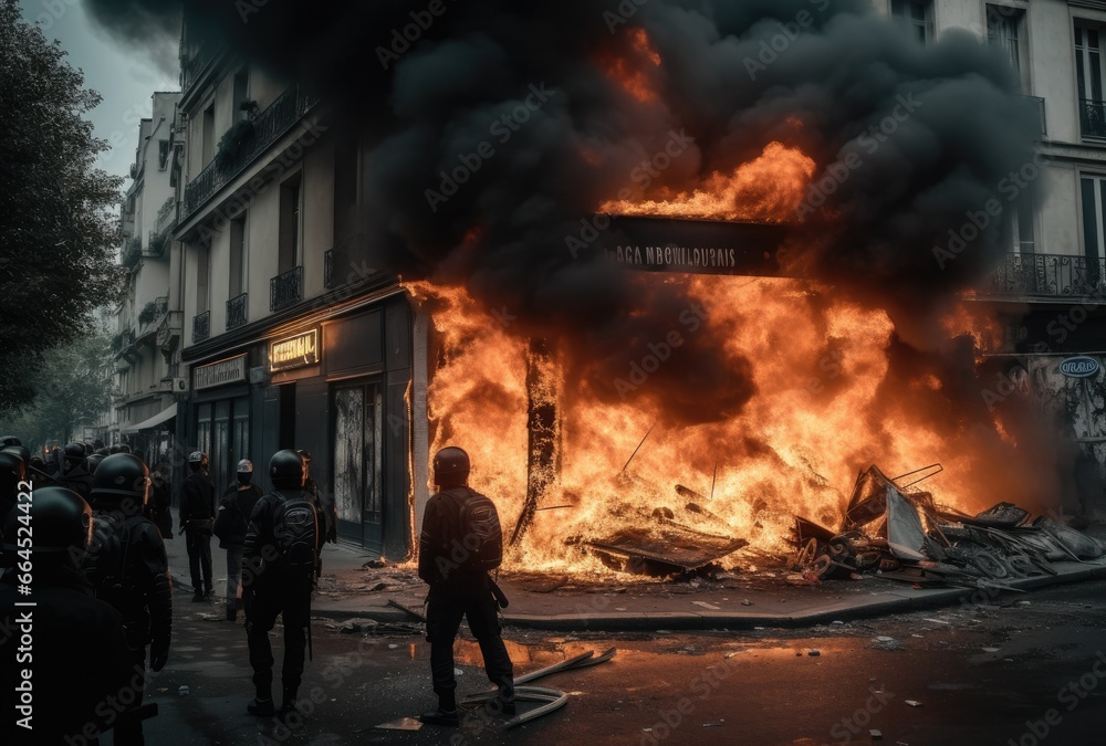 Obraz premium destruction of protests