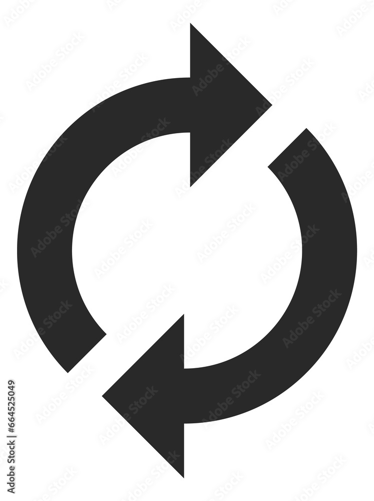 Circular black arrow. Reload icon. Refresh symbol Circular black arrow. Reload icon. Refresh symbol