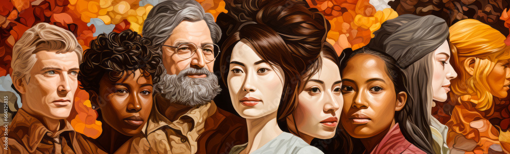 Global Community: Illustration of a Multi-Cultural Society Global Community: Illustration of a Multi-Cultural Society