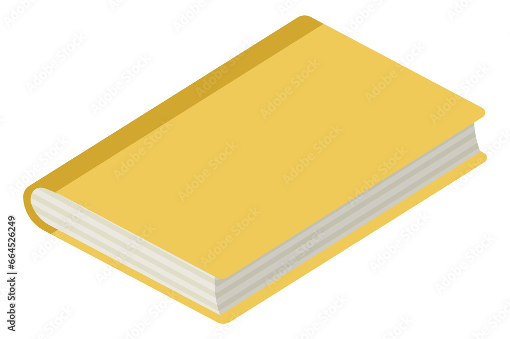 Book isometric icon. Yellow hardcover. Knowledge symbol Book isometric icon. Yellow hardcover. Knowledge symbol