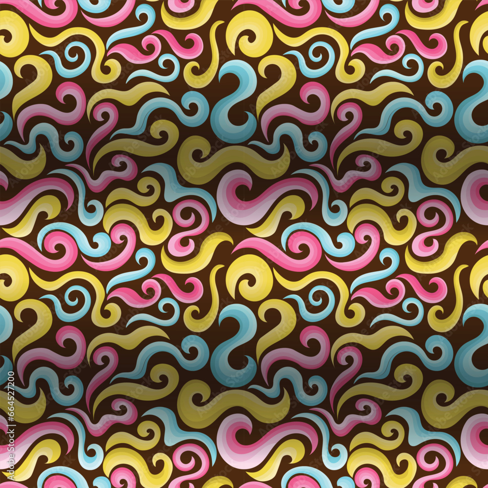 Obraz premium Vector background illustration with non-continuous abstract line pattern in full color. 