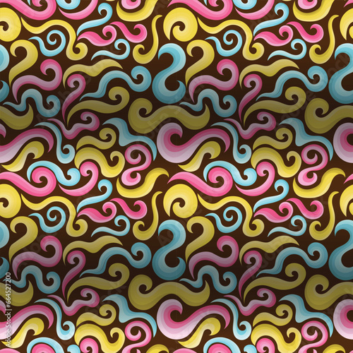 Vector background illustration with non-continuous abstract line pattern in full color. 