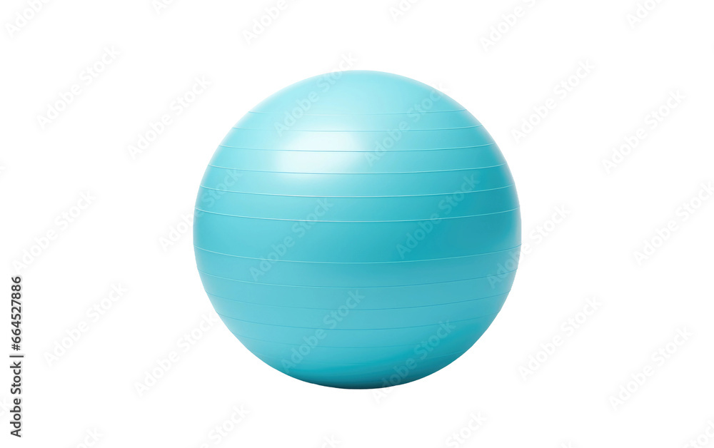 Fitness Gym Blue Basket Ball For Exercise Isolated on Transparent Background PNG.