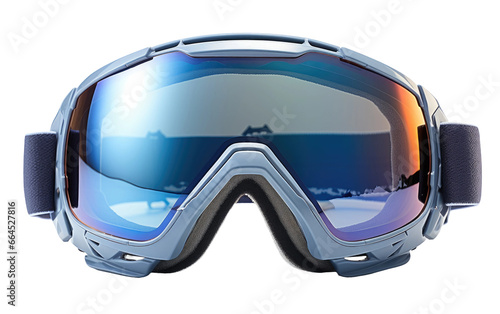 Attractive Snowboard Googles Glasses Isolated on Transparent Background PNG.