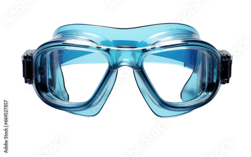 Blue Swim Googles Glasses Isolated on Transparent Background PNG.