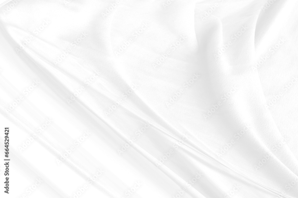 beauty smooth soft fabric white abstract curve shape decorative fashion textile background - obrazy, fototapety, plakaty 