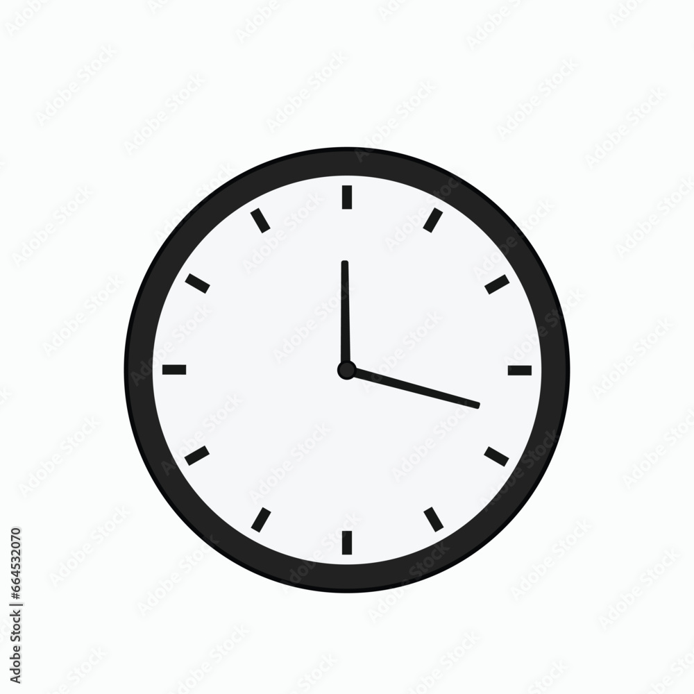 black clock on white background, time black clock on white background, time