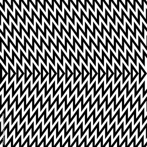 Zigzag lines. Jagged stripes. Seamless surface pattern design with triangle waves ornament. Ethnic wallpaper. Digital paper for page fills, web designing, textile print. Vector illustration.