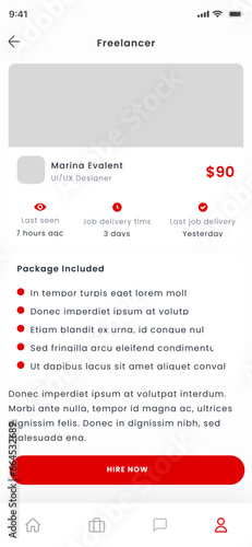 Freelance, Professionals, Talent, Agencies and Online Services Finder Mobile App UI Kit Template
