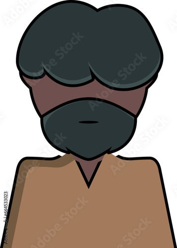 Homeless man icon