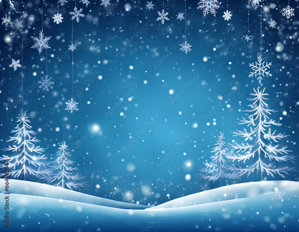 christmas background with tree and snowflakes christmas background with tree and snowflakes