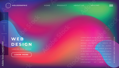 Trendy summer fluid gradient background, colorful abstract liquid 3d shapes. Futuristic design wallpaper for banner, poster, cover, flyer, presentation, advertising, landing page