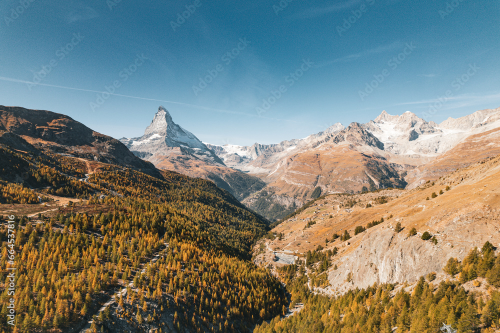 Mountain range with the Matterhorn