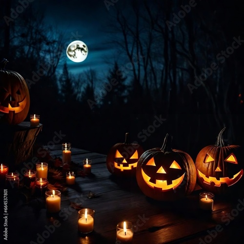 halloween background with pumpkin