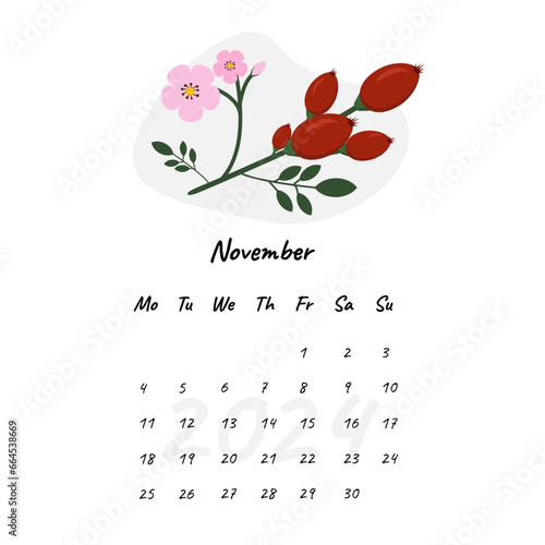 November calendar2024 photo