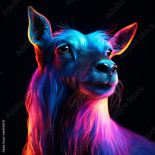 Portrait of a goat generated by ai