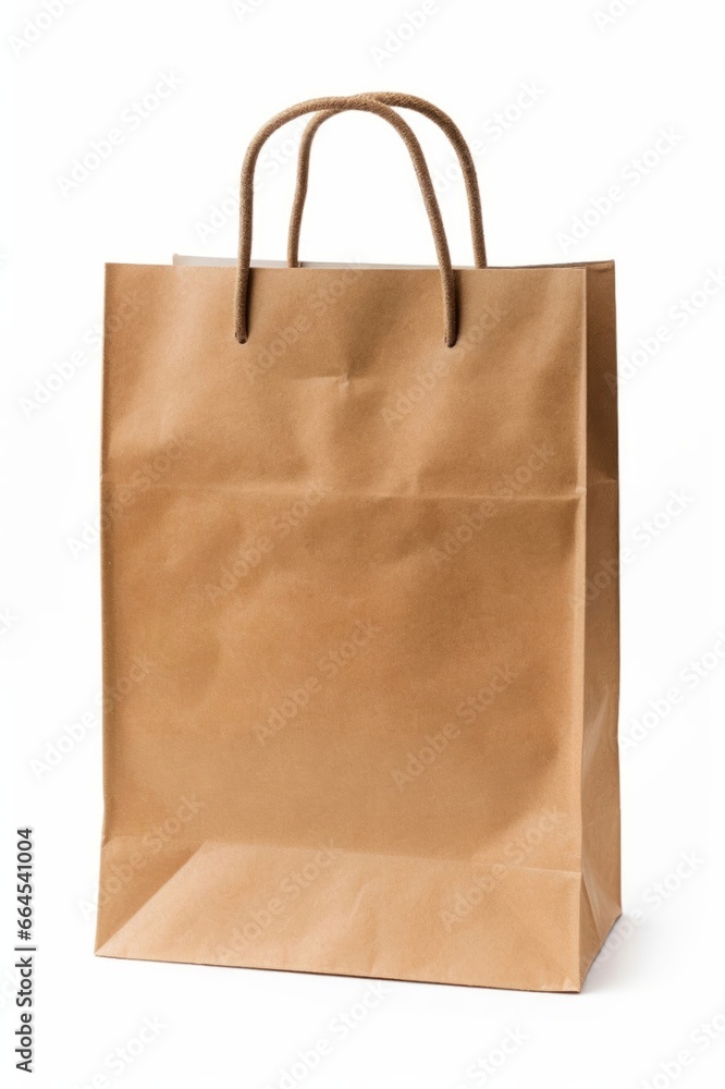 Paper bag on white background. AI generated Paper bag on white background. AI generated
