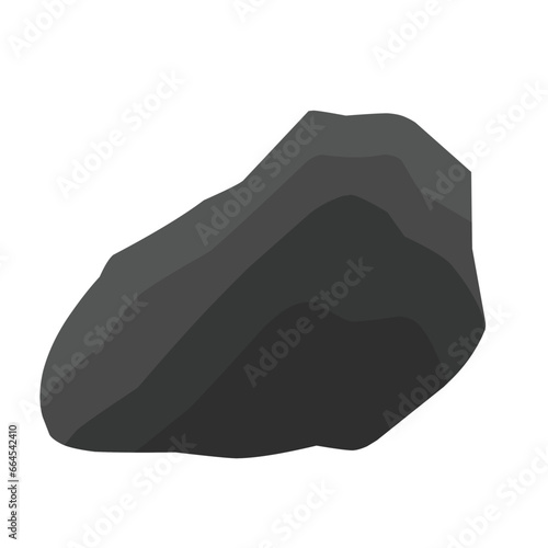 Black Stone Vector Illustration 