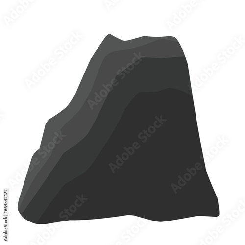 Black Stone Vector Illustration 