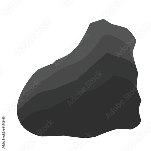 Black Stone Vector Illustration 