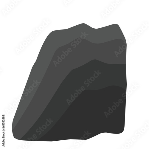 Black Stone Vector Illustration 