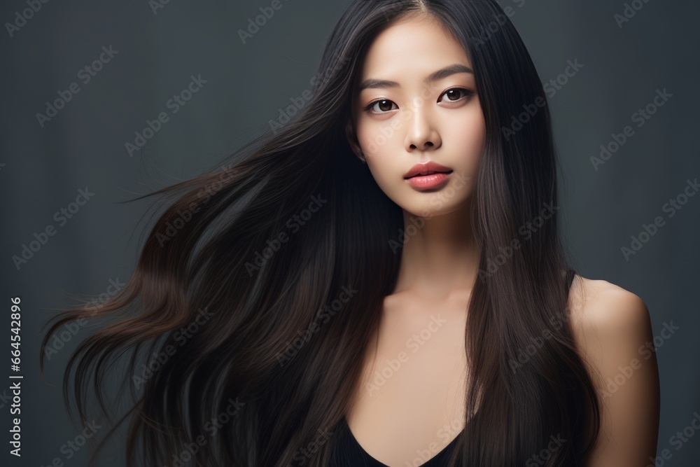 Young asian beauty woman model with long hair Young asian beauty woman model with long hair