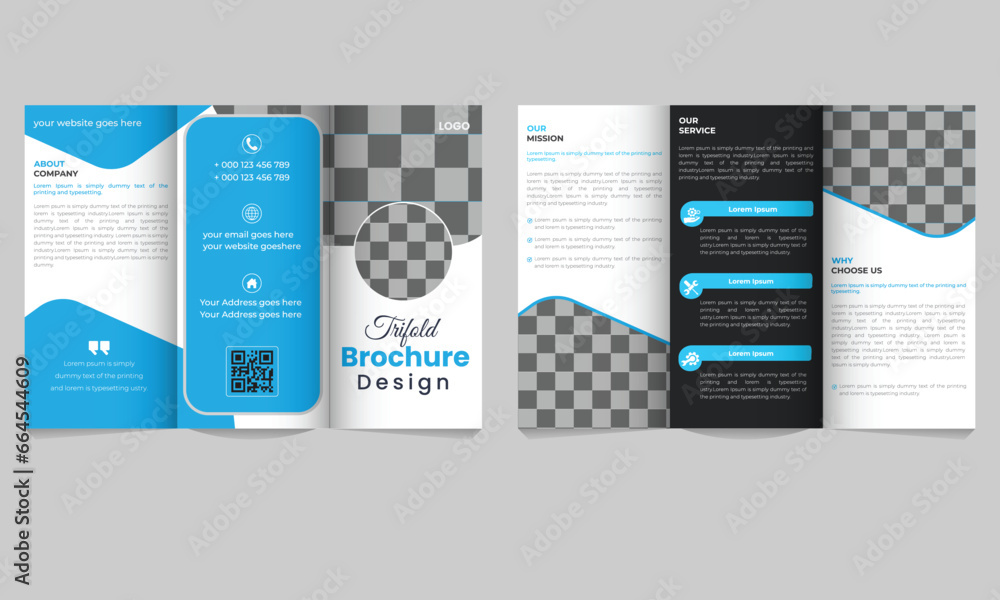 modern trifold business brochure template modern trifold business brochure template