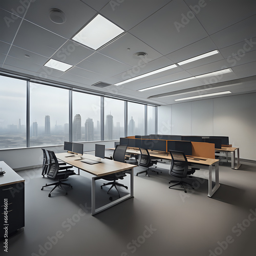 Office spaces - without people - generated by ia © CarlosAlberto