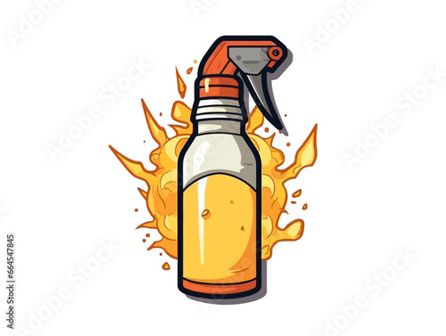 Doodle Stink bomb, cartoon sticker, sketch, vector, Illustration, minimalistic
