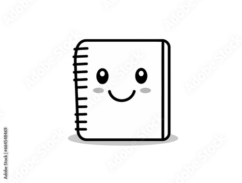 Doodle Smiling face with hidden agenda, cartoon sticker, sketch, vector, Illustration, minimalistic