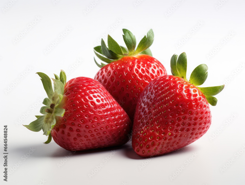 Strawberry Studio Shot isolated on clear background, Food Photography, Generative AI Strawberry Studio Shot isolated on clear background, Food Photography, Generative AI