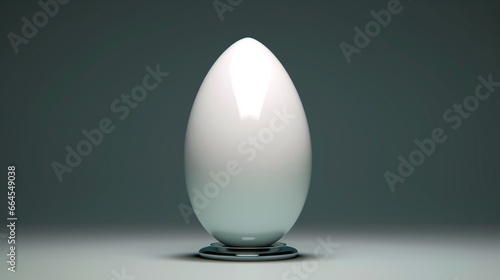 a 3d white eggs mooth surface.Generative AI
