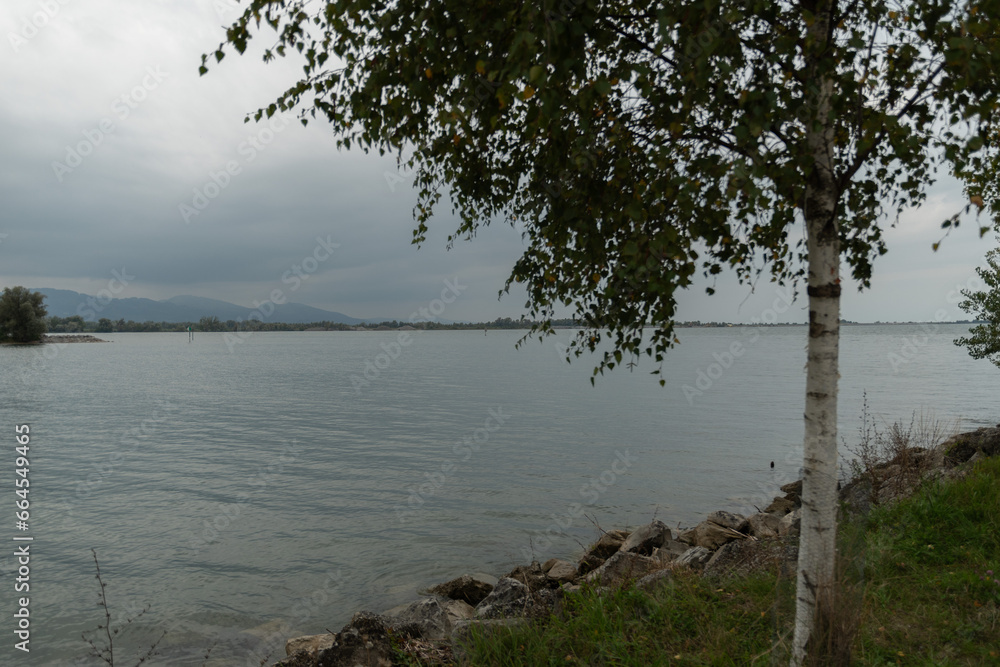 Lake of Constance on an overcast day in Bregenz in Austria