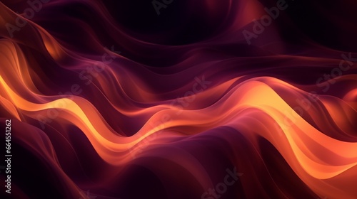 a Black and light orange abstract background with wav.Generative AI