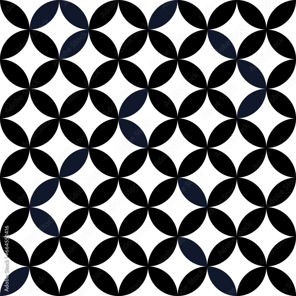 Black and white overlapping circles Black and white overlapping circles