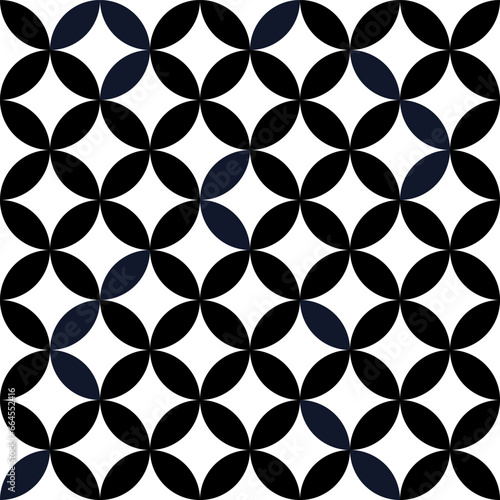 Black and white overlapping circles