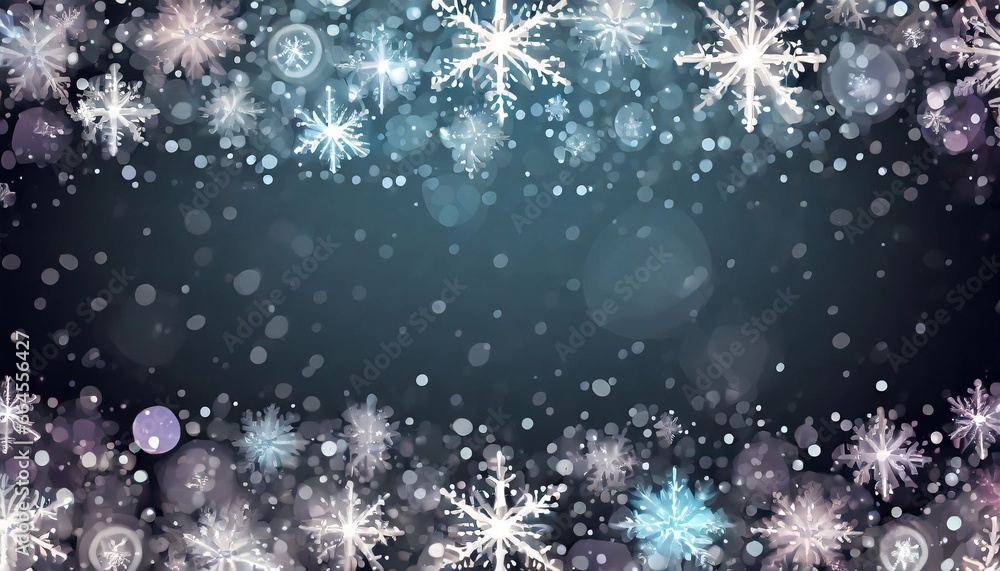background with snowflakes, bokeh, with place for text, Christmas background and card. background with snowflakes, bokeh, with place for text, Christmas background and card.