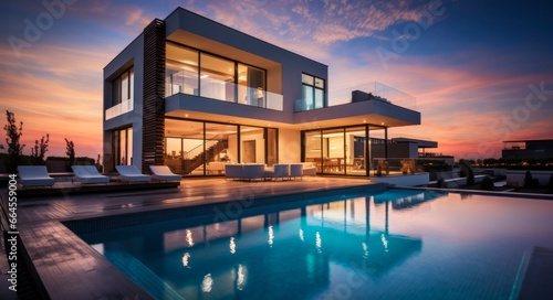 Modern Minimalist Villa with Sunset Pool: Perfect for Leisure and Hobby Enthusiasts! © Sandris_ua