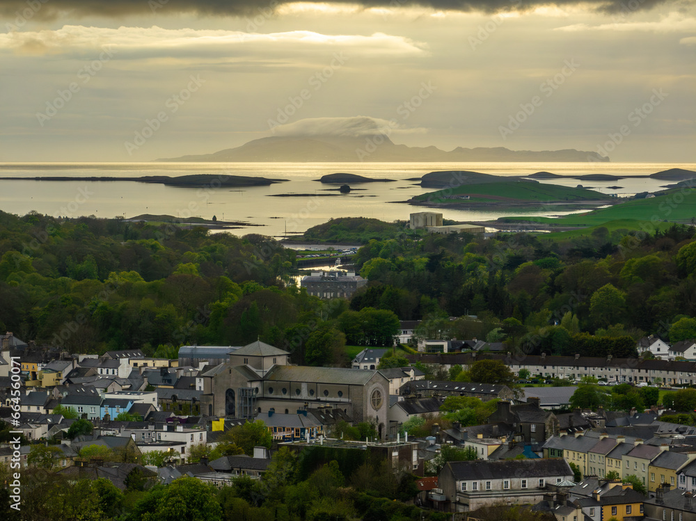 Wesport Town Co. Mayo Ireland  from drone