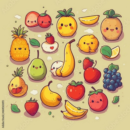 Seamless pattern with citrus fruits. Vector illustration in flat style 