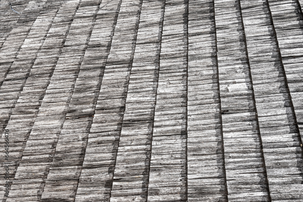 Fototapeta premium The roof of an ancient preserved castle