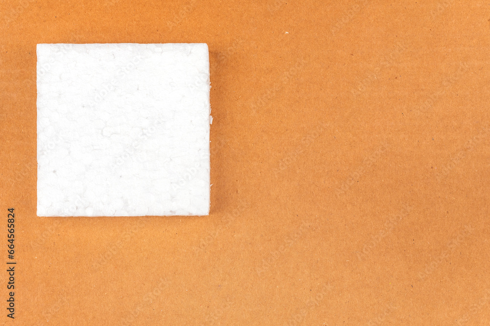 Real Styrofoam Piece On Cardboard Paper Real Styrofoam Piece On Cardboard Paper