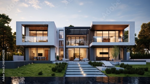 Architectural Vision - A three-dimensional house isolated on a white backdrop, perfect for architects and real estate developers. © pvl0707